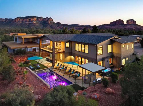 Sedona House | Luxury Mansion with Pool, Spa, Views, Game room, Movie Theatre