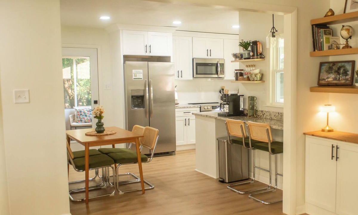 Forest City House | Modern 3-bedroom house near downtown Forest City with a private backyard.