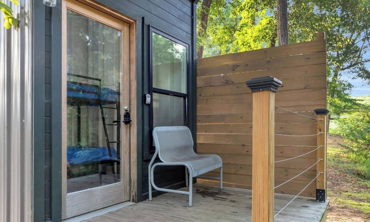 Greenville Cabin | Riverfront Camping Pod, W/Bath House, Close to DT