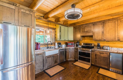 The Arbor Cabin | 10% Dist for Summer! Lake Front Log Cabin with Double Decker Dock&Mtn. Views