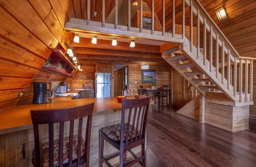 South Forty Cabin | A-Frame Cabin On The Blue River, Big Deck, Fishing, Easy Drive to Town