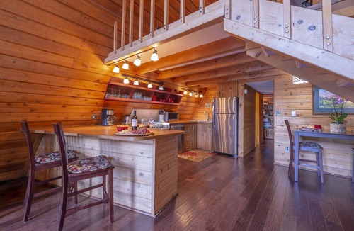 South Forty Cabin | A-Frame Cabin On The Blue River, Big Deck, Fishing, Easy Drive to Town
