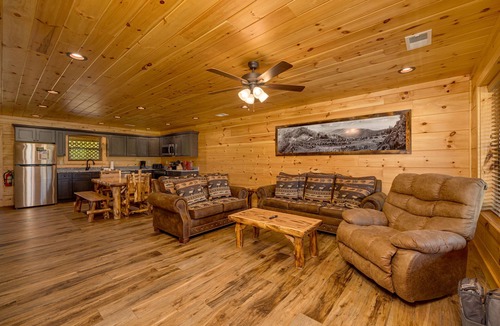 Cosby Cabin | Affordable luxury: mountain views, easy access, hot tub, Wi-Fi & game room fun!