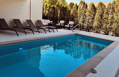 South Haven House | Beachfront Luxury Home-NEW Private Heated Pool, Lake View, Firepit, Game Room