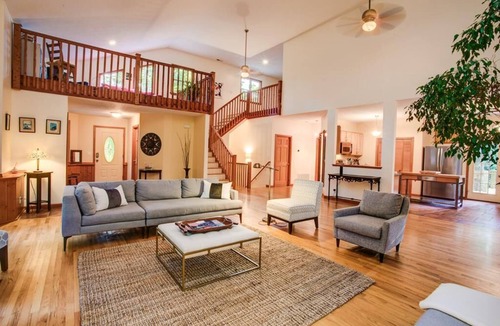 Fairview House | Blackberry Lodge | Near Asheville · Hot Tub · Game Room · Fire Pit