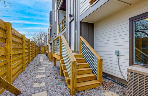 Katie Hill Neighborhood House | Brand new townhome near downtown w/2 decks, smart TVs, washer/dryer, AC