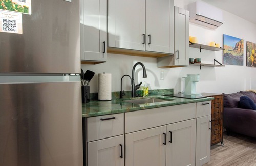 Cornville House | Creekside Container Retreat Hot Tub Dog-Friendly