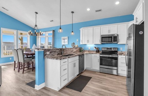 Ocean City Beach House | Elegant Sunset Retreat Walk to Beach Elevator Dogs Ok 4BR Bunk Room