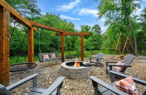 Hochatown Cabin | Heated Pool ColdPlunge Sauna HotTub Firepit Playground Arcade Heart of Hochatown