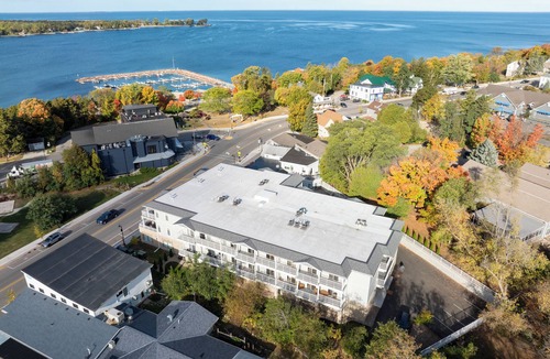 Egg Harbor Condo | Luxury Egg Harbor penthouse across from the marina with harbor views and walkable downtown location