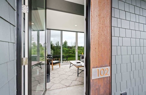 Egg Harbor Apartment | Modern 1BD Retreat · Patio & Firepit · Egg Harbor