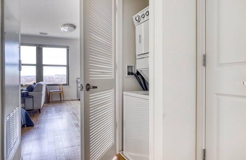 Assembly Square Apartment | Modern Somerville Studio w/W/D, Gym & Roof, nr Assembly T, by Blueground