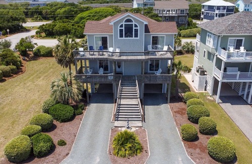 Village of Stump Sound House | Ocean Lookout: Stunning 4-bedroom home with ocean views in North Topsail Beach.