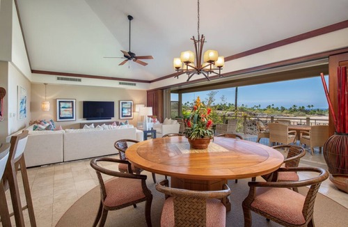 Kaupulehu House | Panoramic Ocean and Golf Course Views ! Luxury Townhouse at Hualalai Resort- includes 2 Golf Carts