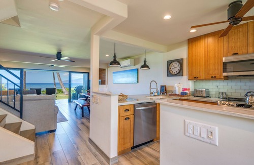 Downtown Lahaina Villa | Puamana Retreat by Gather: Oceanfront 3BR w/Lanai & Resort Amenities in Lahain
