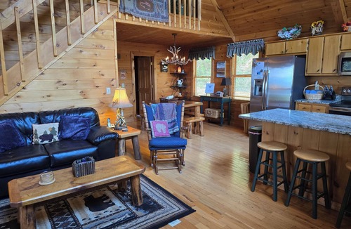 Ridgeline Vistas Cabin | Sky Blue View - Spectacular views, hot tub, game room, location & comfortable!