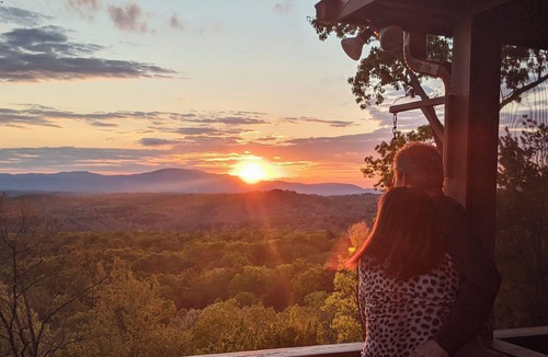 Ridgeline Vistas Cabin | Sky Blue View - Spectacular views, hot tub, game room, location & comfortable!