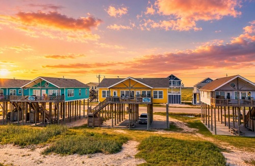Port Bolivar House | Splash Spacious 3BD 3bath Beachfront! Steps to Beach!