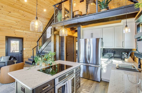 Celina Cabin | Stunning Celina Home w/Hot Tub, Views & Fire Pit!