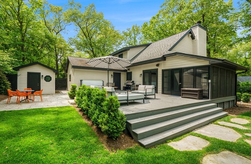 Grand Beach House | Stunning lake retreat with private pool, hot tub, games, firepit, & lovely patio