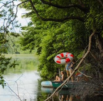 Rockbridge House | Waterfront A Frame with Dock Canoe Kayaks Family