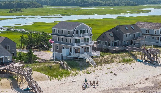 Beachfront Bliss with Marsh Views & Private Dock