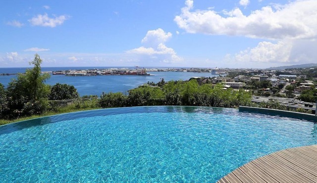 Beau Studio Dans Résidence Avec Piscine vue sur Papeete