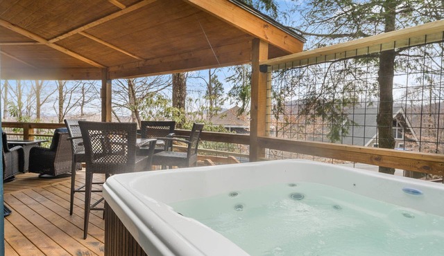 Charming Beech Mtn Home w/Hot Tub, Fire Table, Pet-Friendly & Private Deck