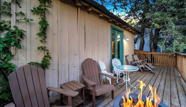 Escape to Rustic Studio | Fireplace + Modern Comfort