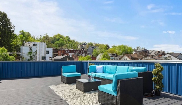 ★ HostWise Stays ★ Rooftop Deck w/Panoramic City Views| Home Theater