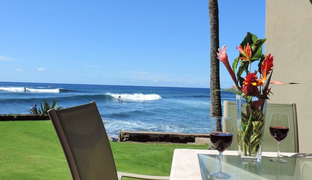 Kuhio Shores 119 - Two Bedroom Condo with White Water Ocean Views with A/C
