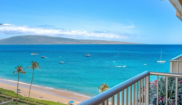 Maui Resort Rentals: The Whaler 1015 - Gorgeously Remodeled 10th Floor Interior Courtyard Studio, Spectacular Ocean and Mountain Views!
