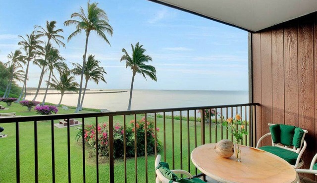 Ocean Bliss W/Lanai, Kitchen and Fans–Molokai Shores