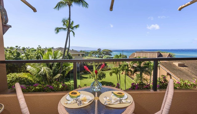 OCEAN VIEW 1 Bedroom condo - Steps to the beach! Kahana Villa F406