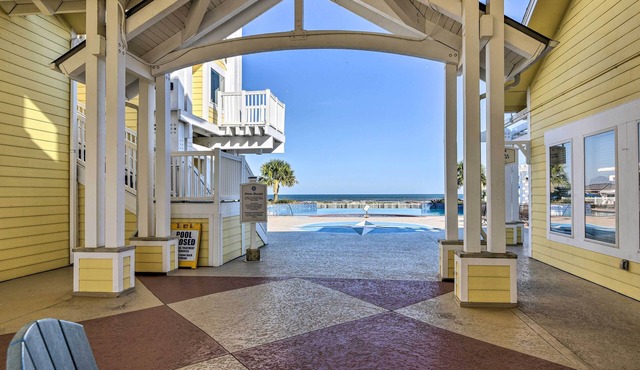 Steps to Private Beach: Galveston Resort Condo!