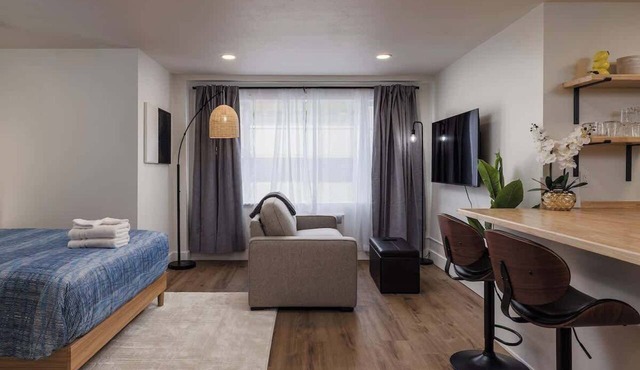 Stylish Downtown Studio - Free Parking plus Kitchen