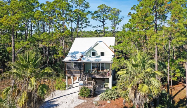 Unique custom cottage with Lagoon View, Near Indian Pass Raw Bar, Community Pool